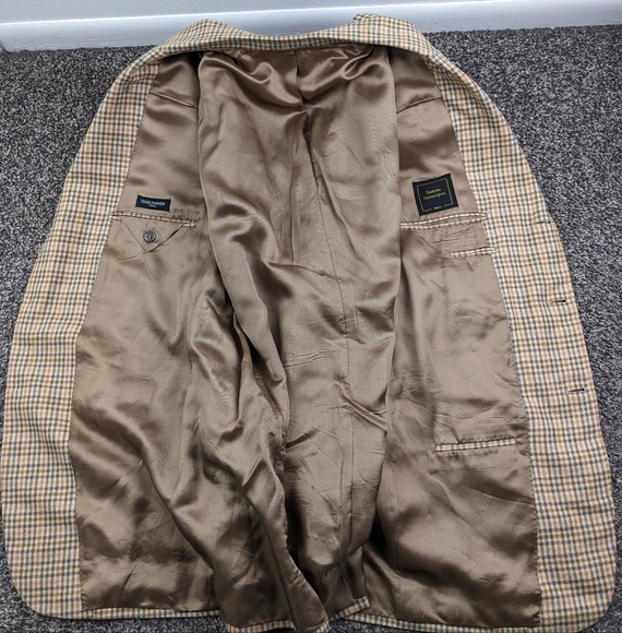 Sartoria Partenopea Sport Coat Silk Wool Linen Checked Multicolor 46R - Picture 5 of 15